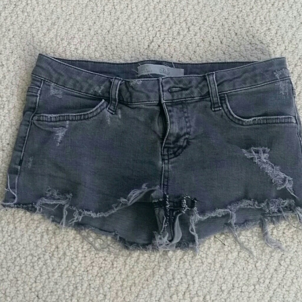 Topshop Distressed Daisy Cutoff Shorts
